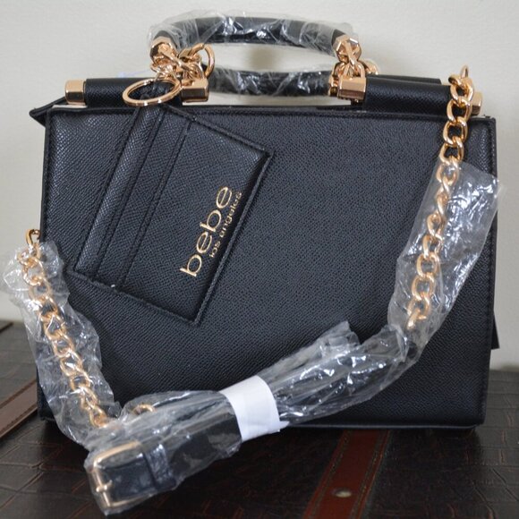 bebe Alex Small Satchel With Credit Card Organizer NWT - Picture 6 of 13